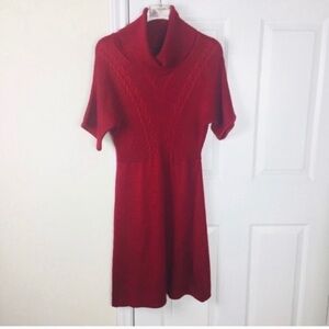 Tahari Knit Dress Cowl Neck Short Sleeves S